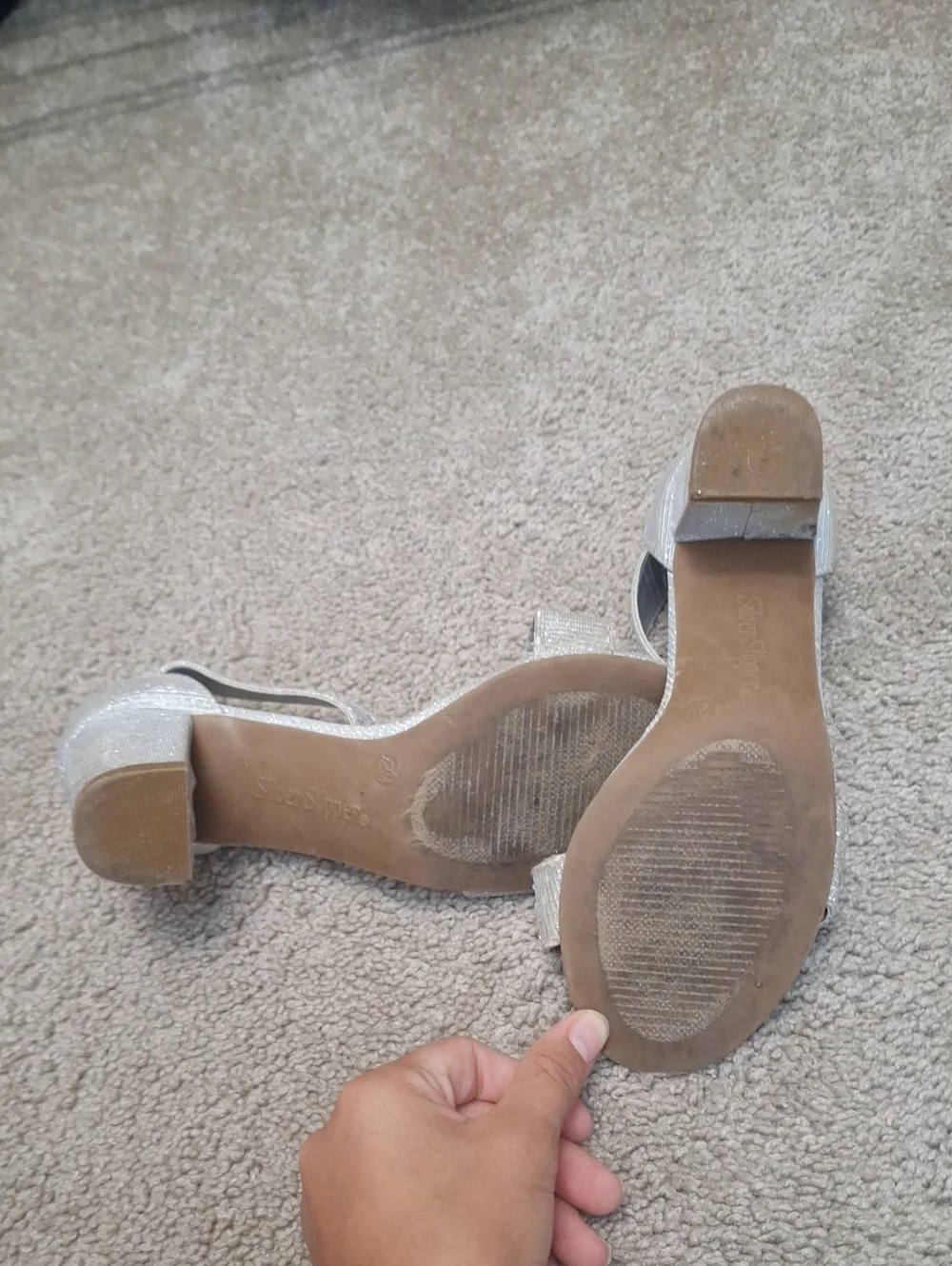 Silver Heels Size 2